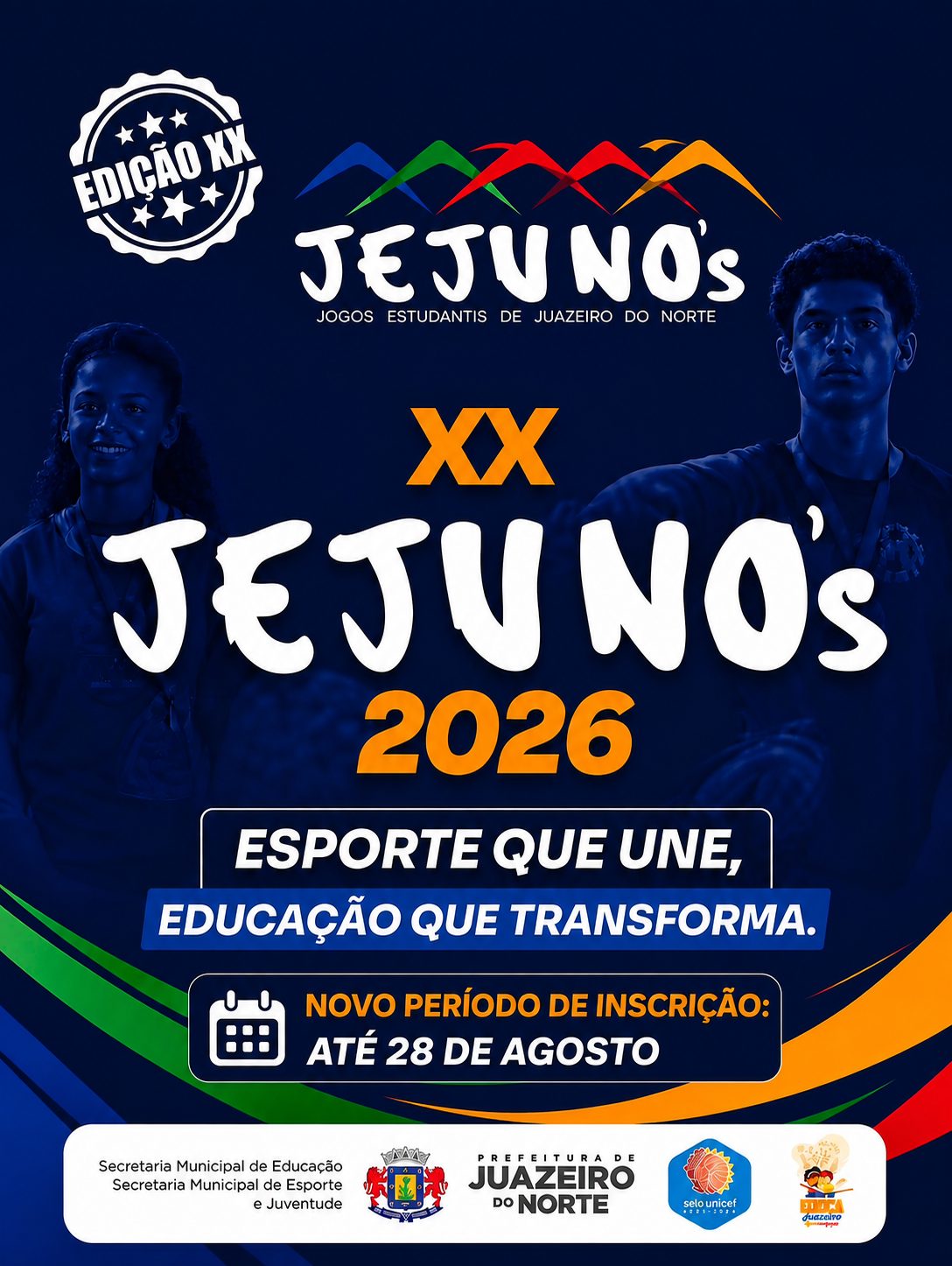 Inscrições para os JEJUNOS 2026 são prorrogadas até 28 de agosto